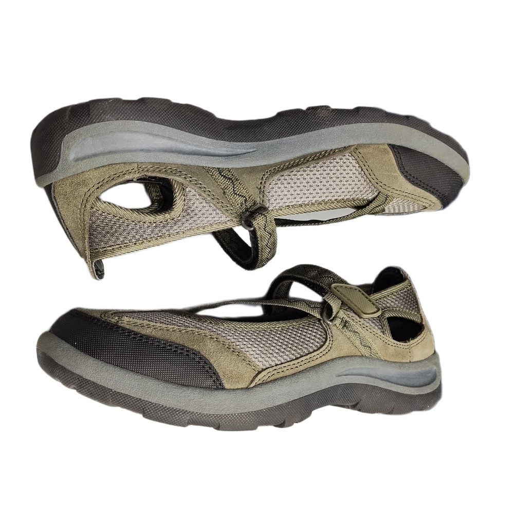 Lands' End Mary Jane Shoes Womens Size 8B Multi Comfort Hook & Loop 400754 EUC